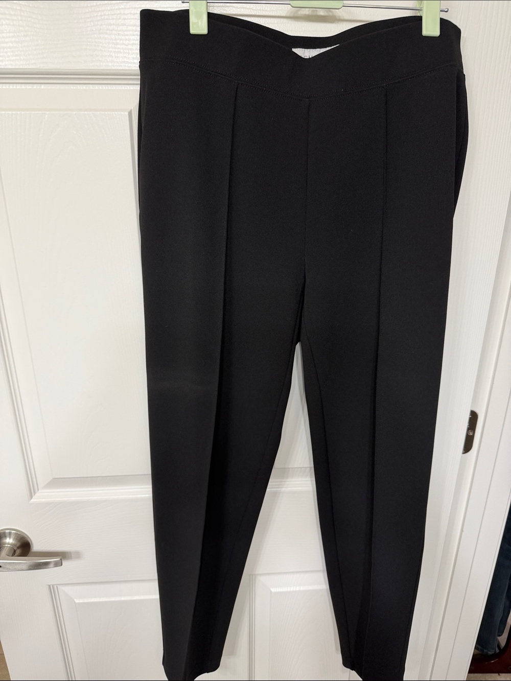 Sag Harbor Black Creased Ponte Dress Trousers
